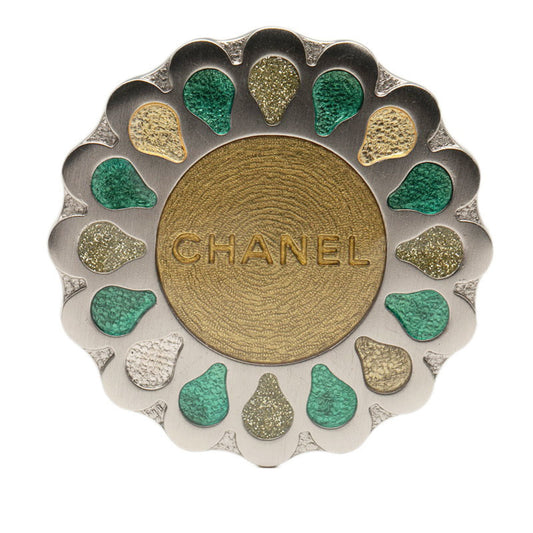 CHANEL Brooch Silver Multicolor Metal Women's