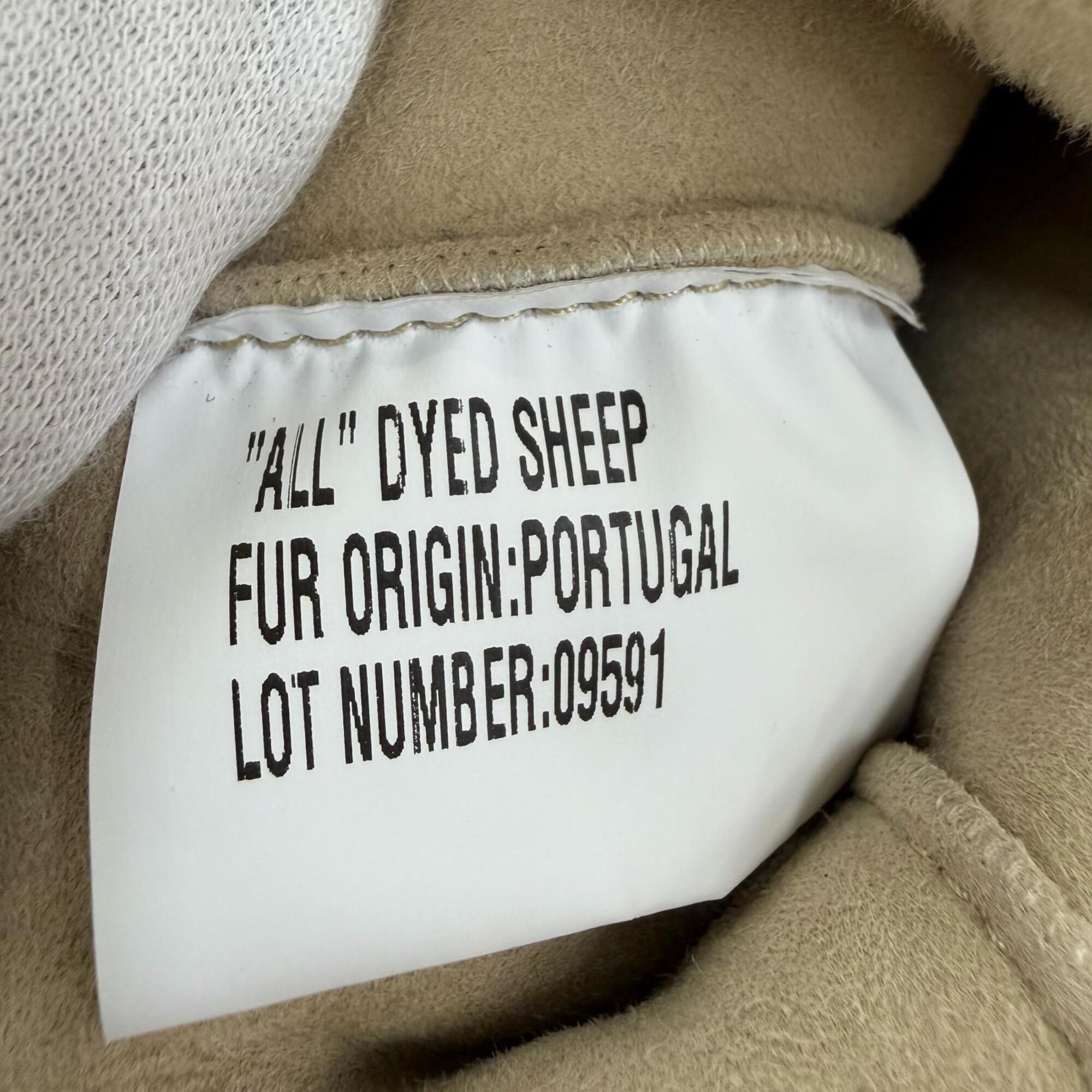 PRADA 1BG447 Terry Shearling Tote Sheepskin Triangle Logo Pouch Included 2-Way Shoulder Bag Beige Made in Italy Women's — Like New