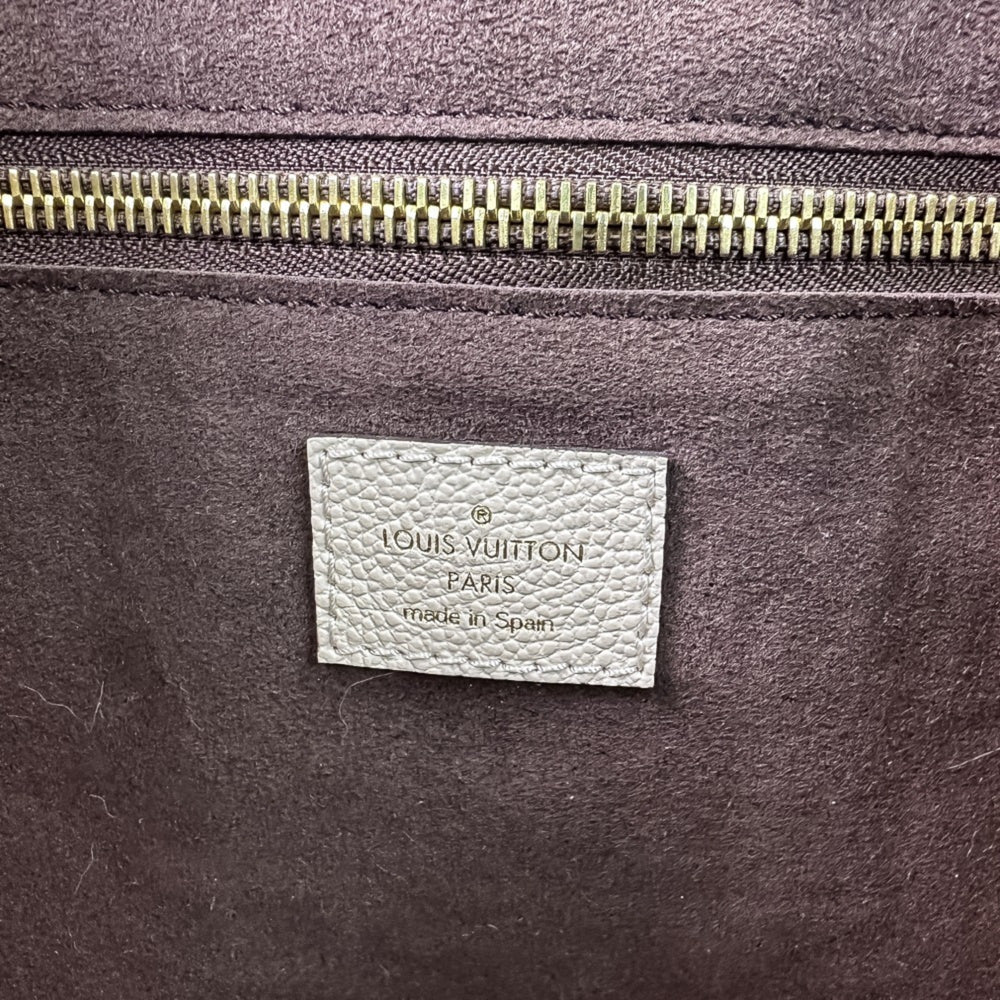LOUIS VUITTON Monogram Empreinte Neverfull MM Tote Bag M46676 Crème Women's — Like New