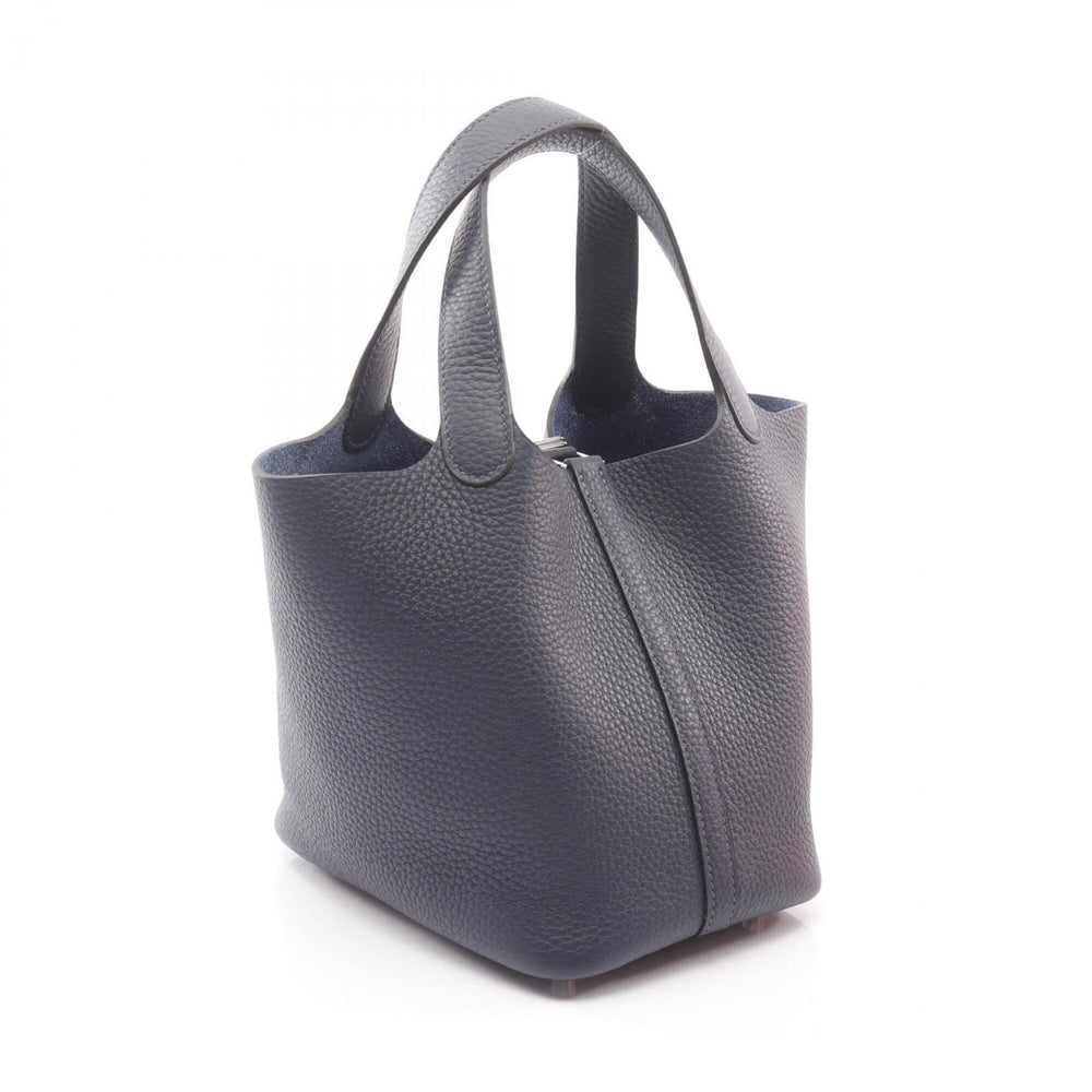 Hermes Picotin Lock PM Blue Nuit Handbag, Taurillon Clemence Leather, Women's, Navy — New - Store Return