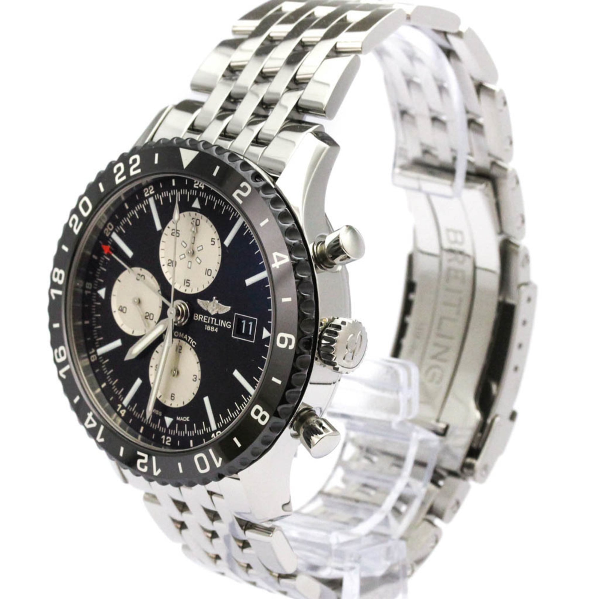 BREITLING Chronoliner Chronograph Steel Automatic Mens Watch Y24310 Polished — Very Good