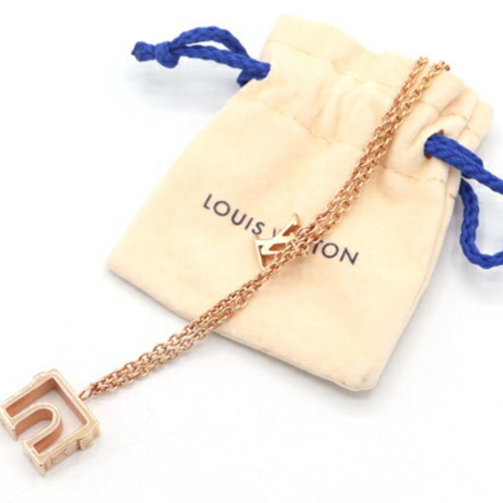 Louis Vuitton Necklace LV & Paris Arc de Triomphe M00524 Rose Gold Metal Pendant LOUIS VUITTON — Like New