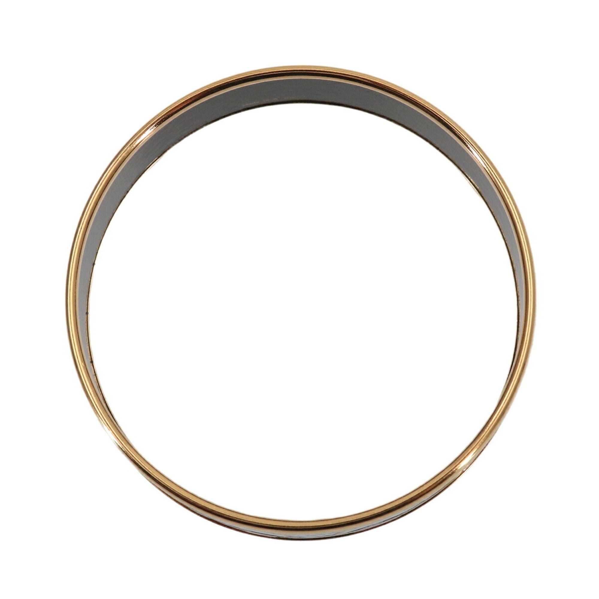 Hermes MM Email Bangle Bracelet, Red Multicolor Gold — Like New