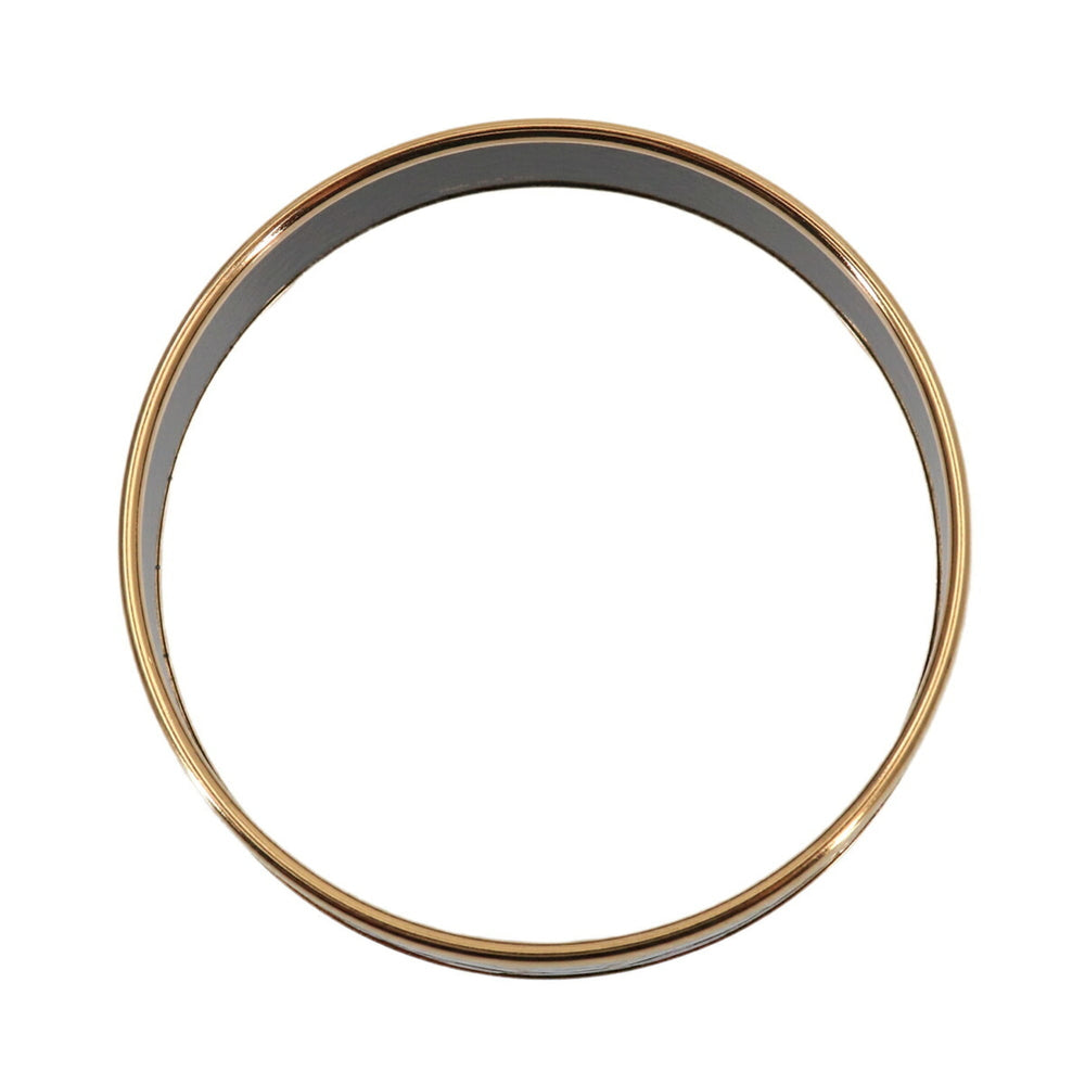 Hermes MM Email Bangle Bracelet, Red Multicolor Gold — Like New