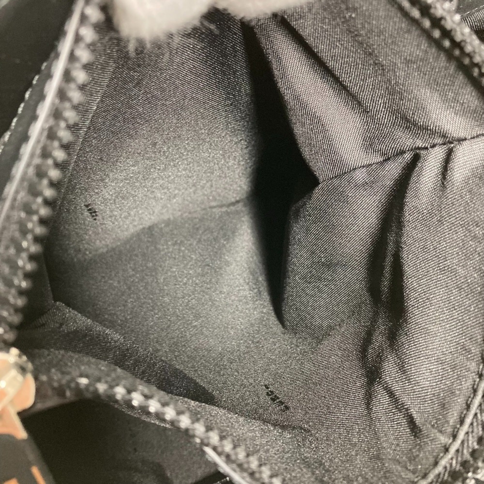 FENDI 7V35 Shoulder Bag FF Tote Canvas Leather Men's Women's Black — Like New