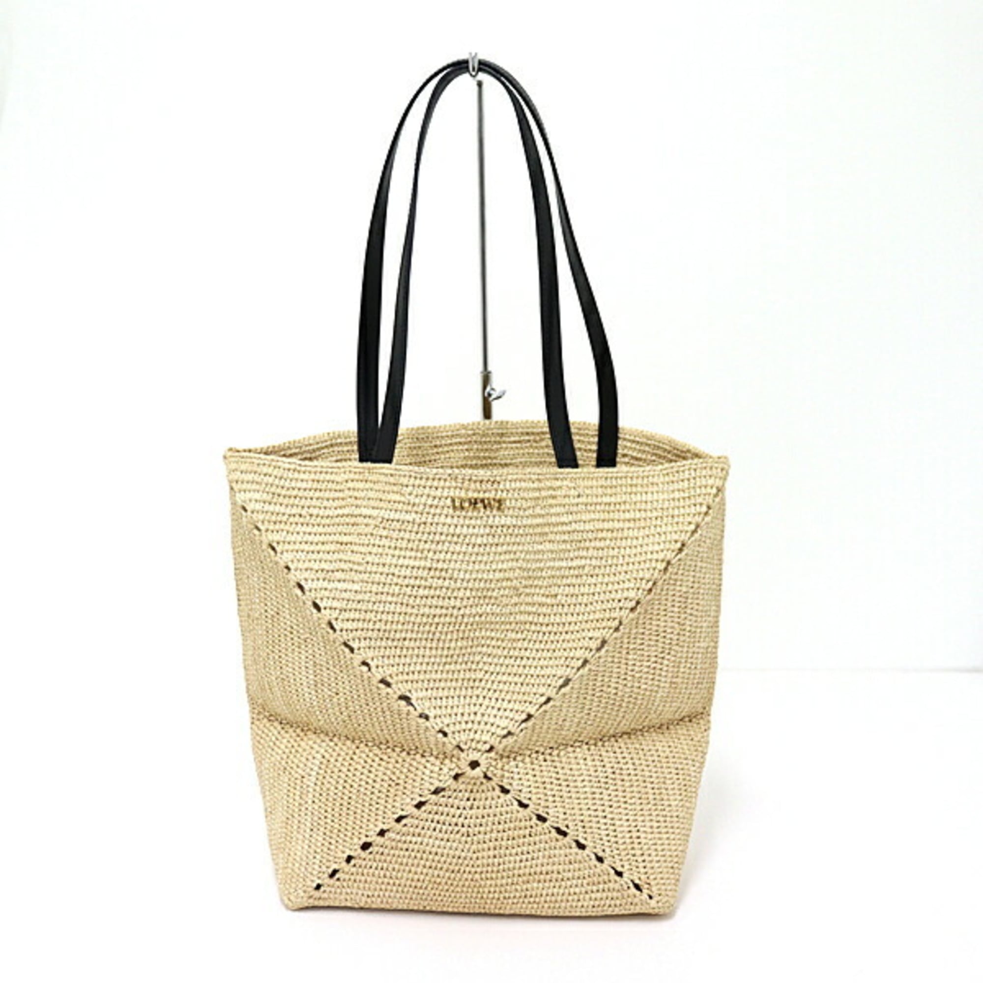 LOEWE Puzzlefold Tote Medium Raffia Natural Bag A779G50X08 Unused — New - Store Return