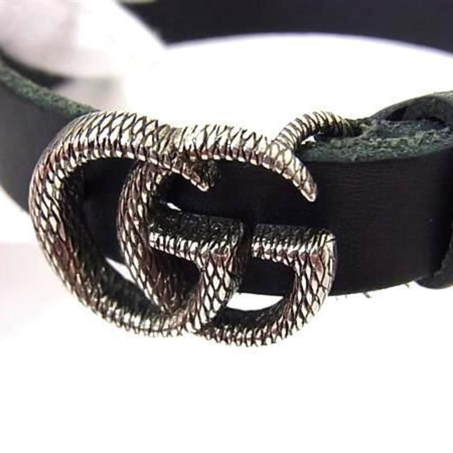 GUCCI GG Marmont Bracelet in Black Leather for Men