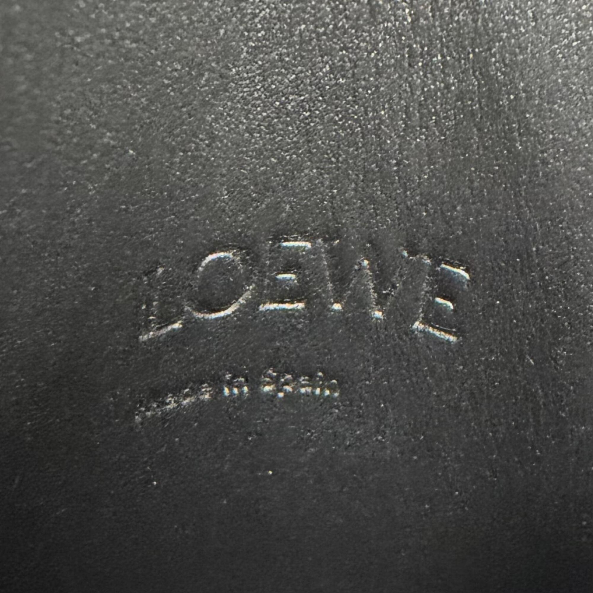 LOEWE C630R12X01 Classic Calfskin Dice Pocket Anagram Shoulder Bag, Black, Made in Spain, Women's, with Dust Bag — Like New