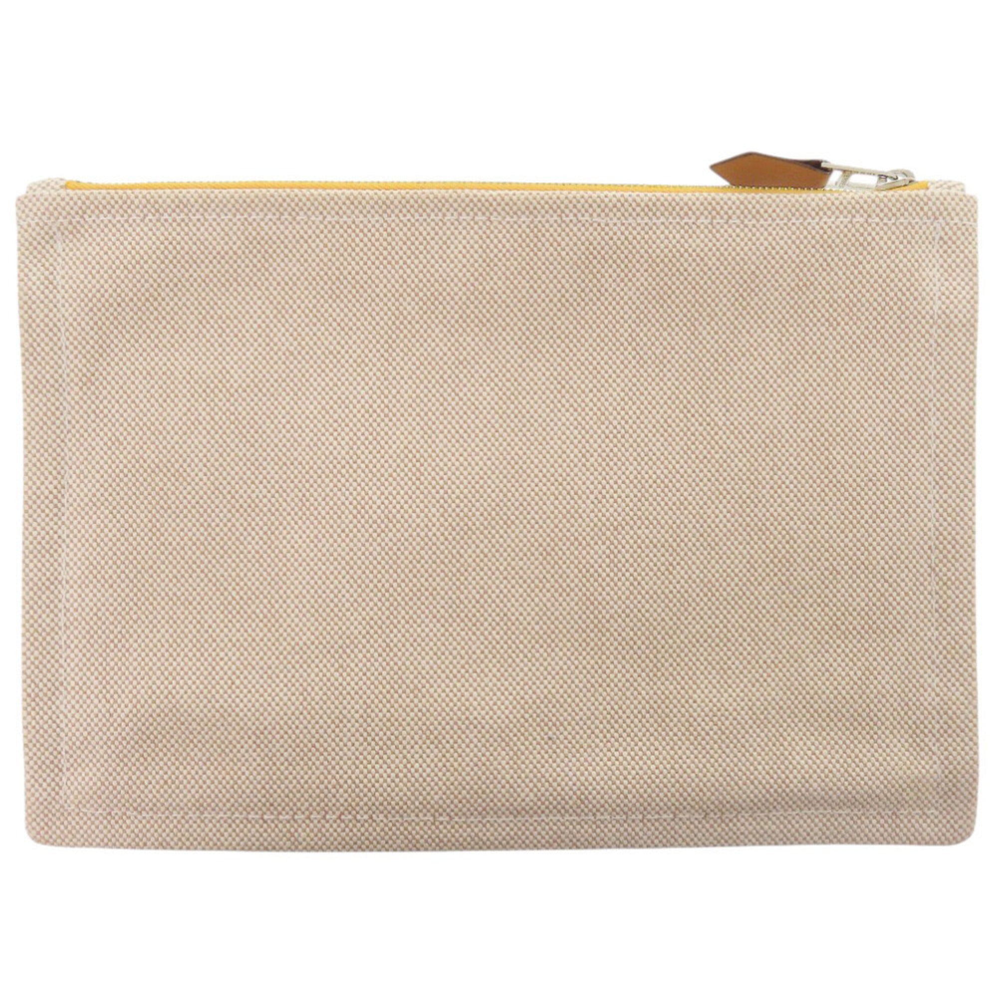Hermes Like new Hermès New Yachting PM cotton beige pouch 0158 — Like New