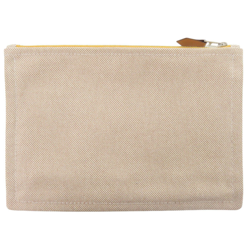 Hermes Like new Hermès New Yachting PM cotton beige pouch 0158 — Like New