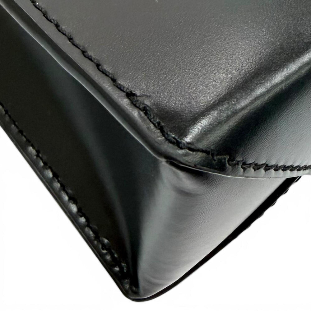 LOEWE A933S30X01 Standard A5 Tote Leather 2-Way Shoulder Bag, Black, Made in Spain, Women's — Like New