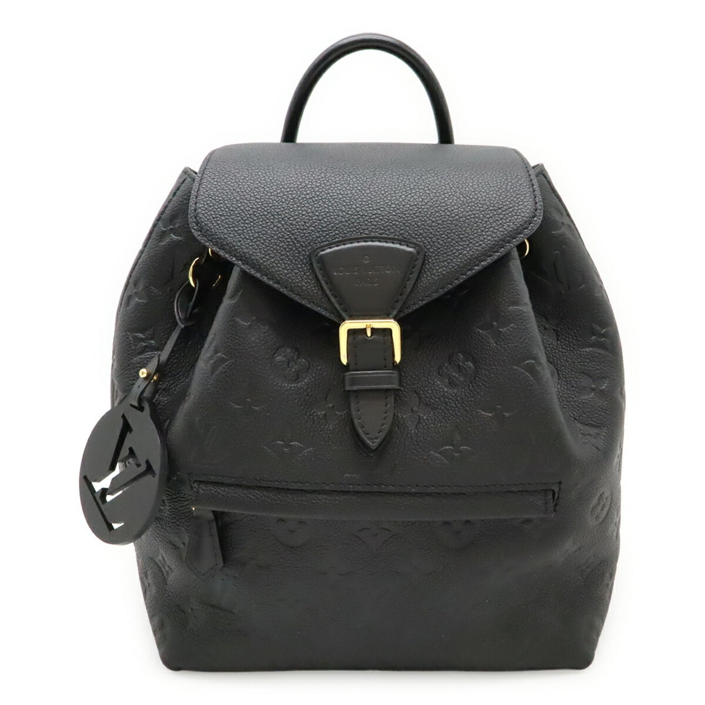 LOUIS VUITTON Monogram Empreinte Montsouris PM Backpack in Noir and Black (M45205)