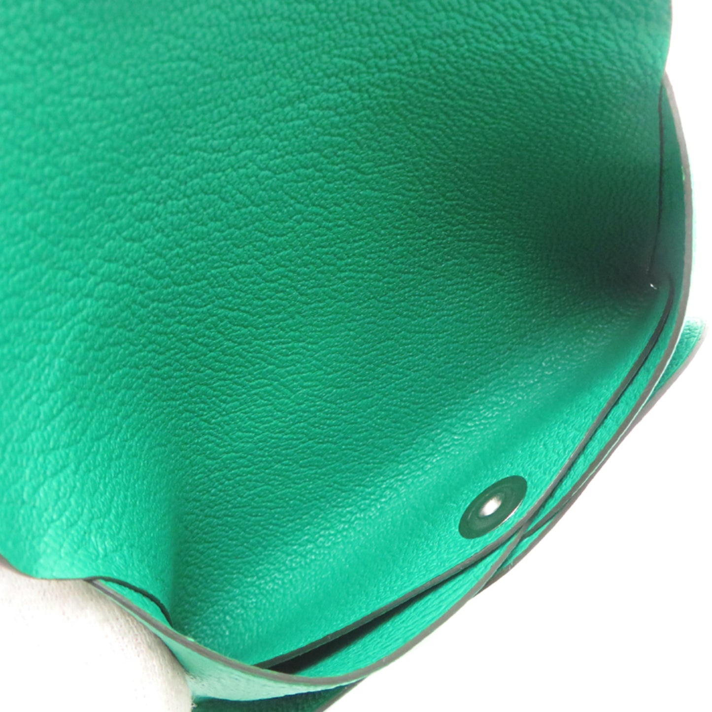 Hermes Hermès Calvi Duo W Stamp, 2024, Women's Coin Case, Chevre, Mint