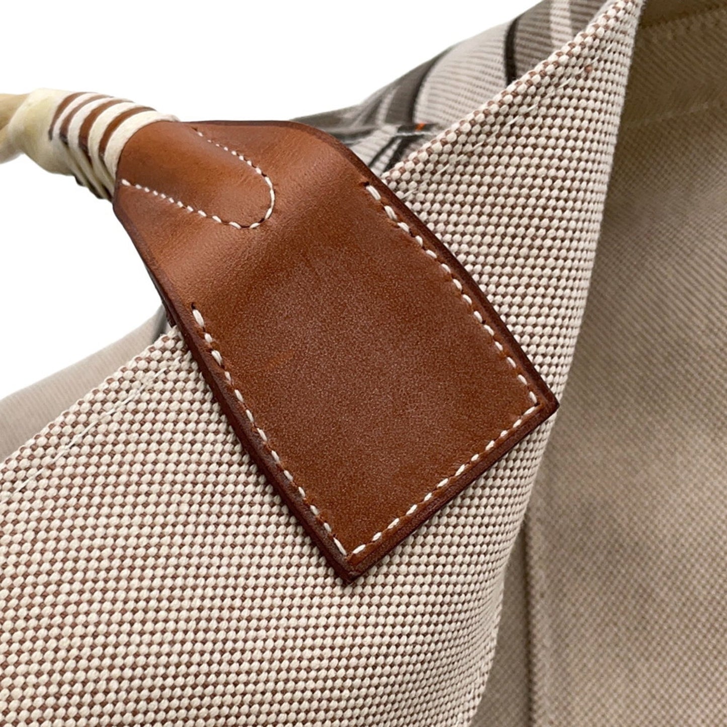 Hermes Hermès Steeple Large Tote Bag, Beige/Fauve Toile H/Barenia, □P Stamp