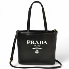 Prada 2-way tote/shoulder bag, 1BG507, in soft calf leather with strap — Like New