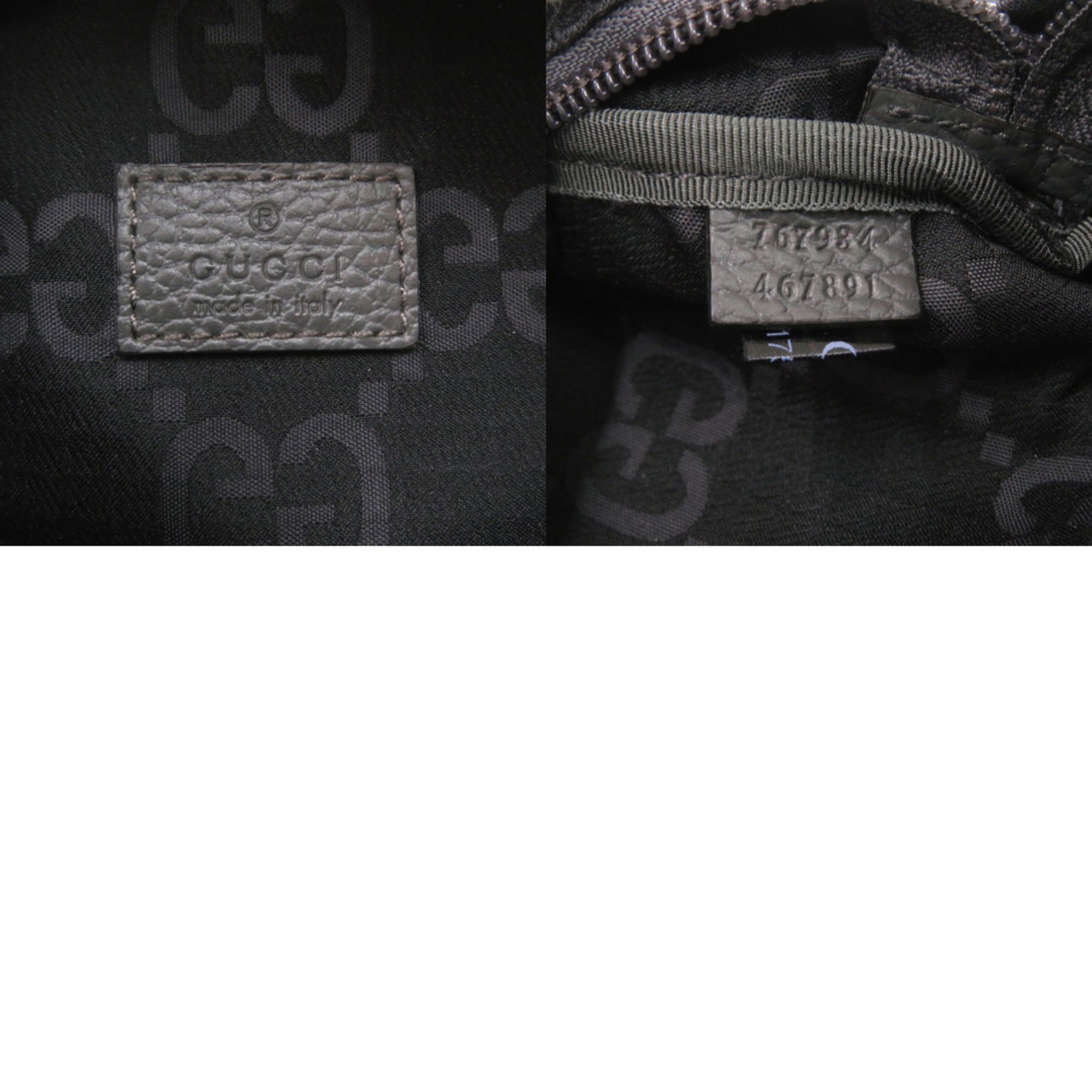 Gucci 767984 GG pattern nylon canvas gray bag, body waist bag 1083GUCCI — Like New