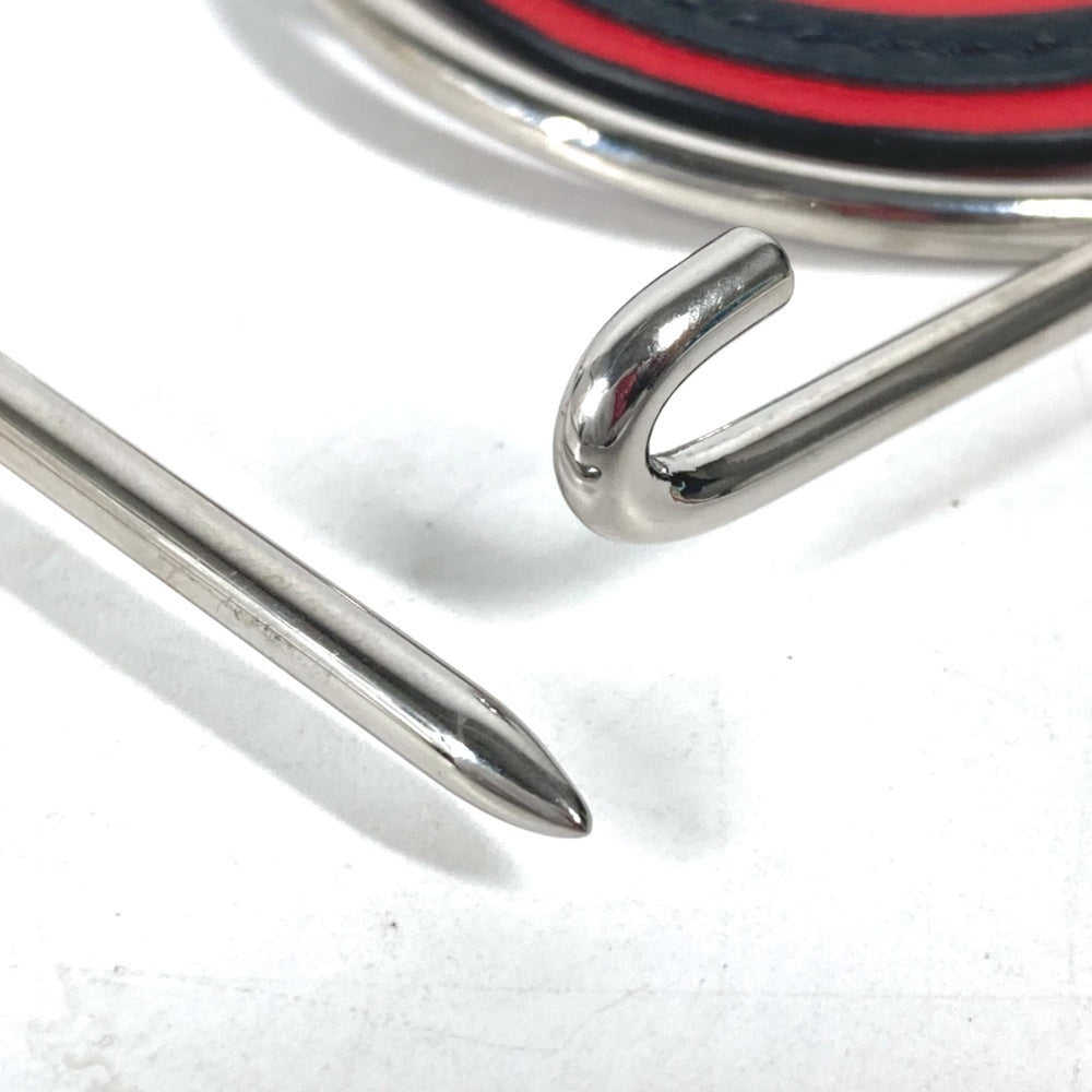 LOEWE 111.19.043 17A Rose Mechano Pin Brooch Metal Leather Women's Silver Similar MO-241208-15 — Like New