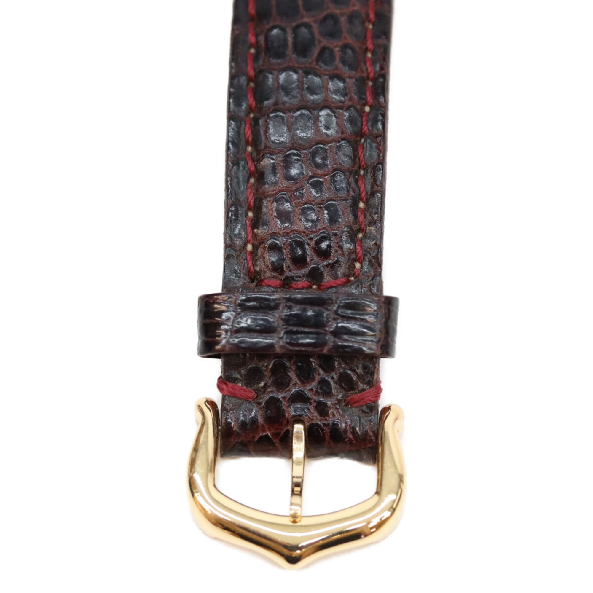 Cartier 925 Garnet Dial Bordeaux Must Vendome SM Vermeil Quartz Watch Gold Red Ladies — Good