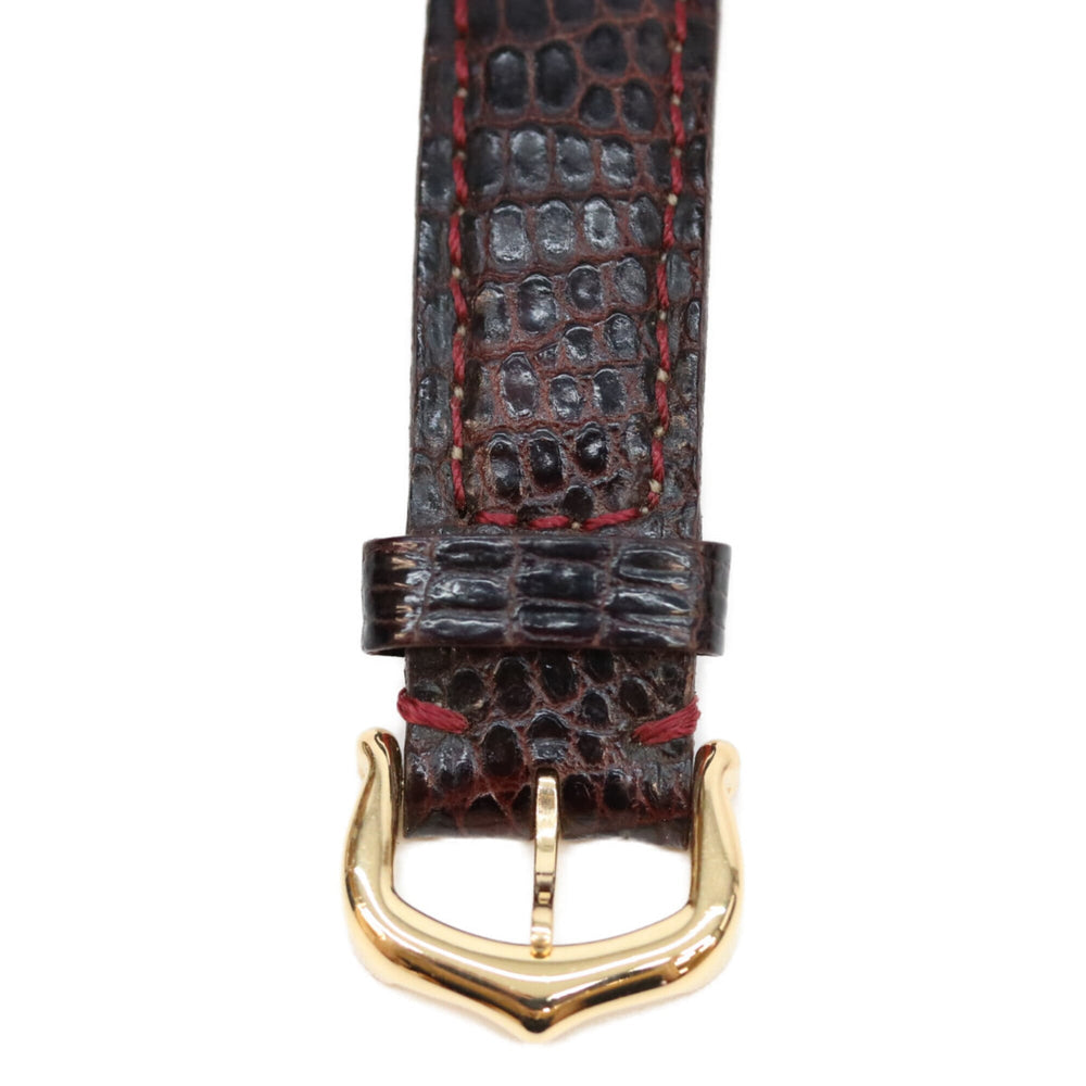 Cartier 925 Garnet Dial Bordeaux Must Vendome SM Vermeil Quartz Watch Gold Red Ladies — Good