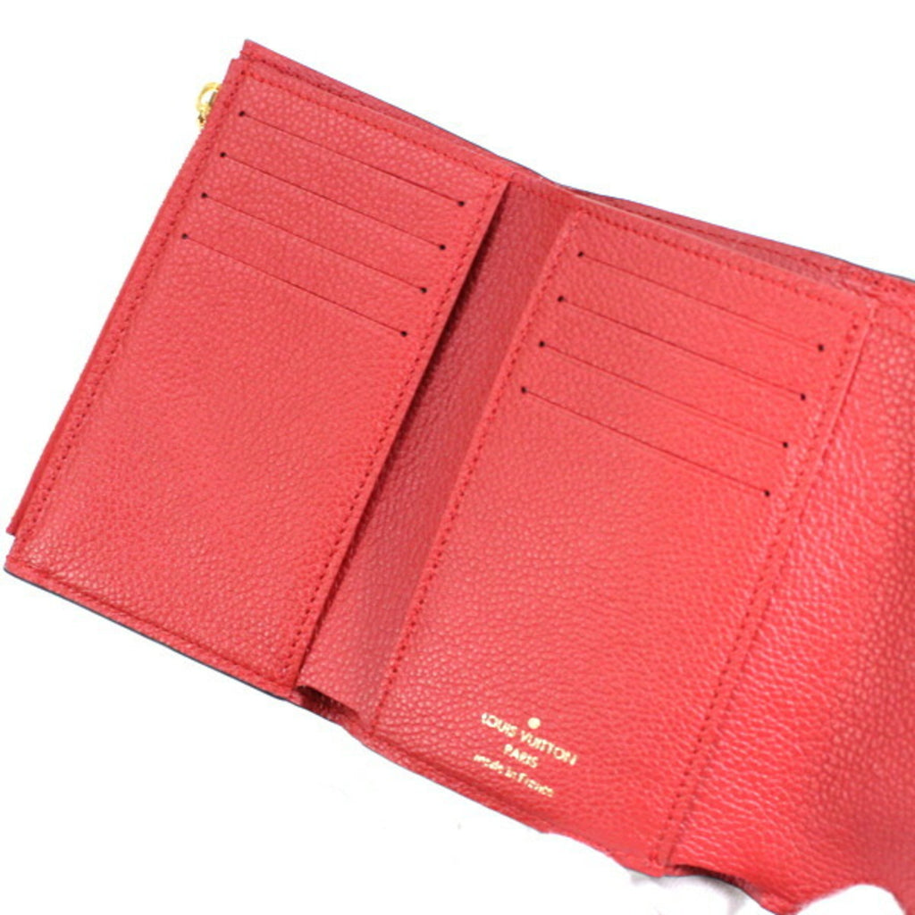 Louis Vuitton Women's Trifold Wallet, Portefeuille Pallas Compact, Monogram, Brown and Red, M67478, LOUIS VUITTON Wallet & Coin Purse, TK1780