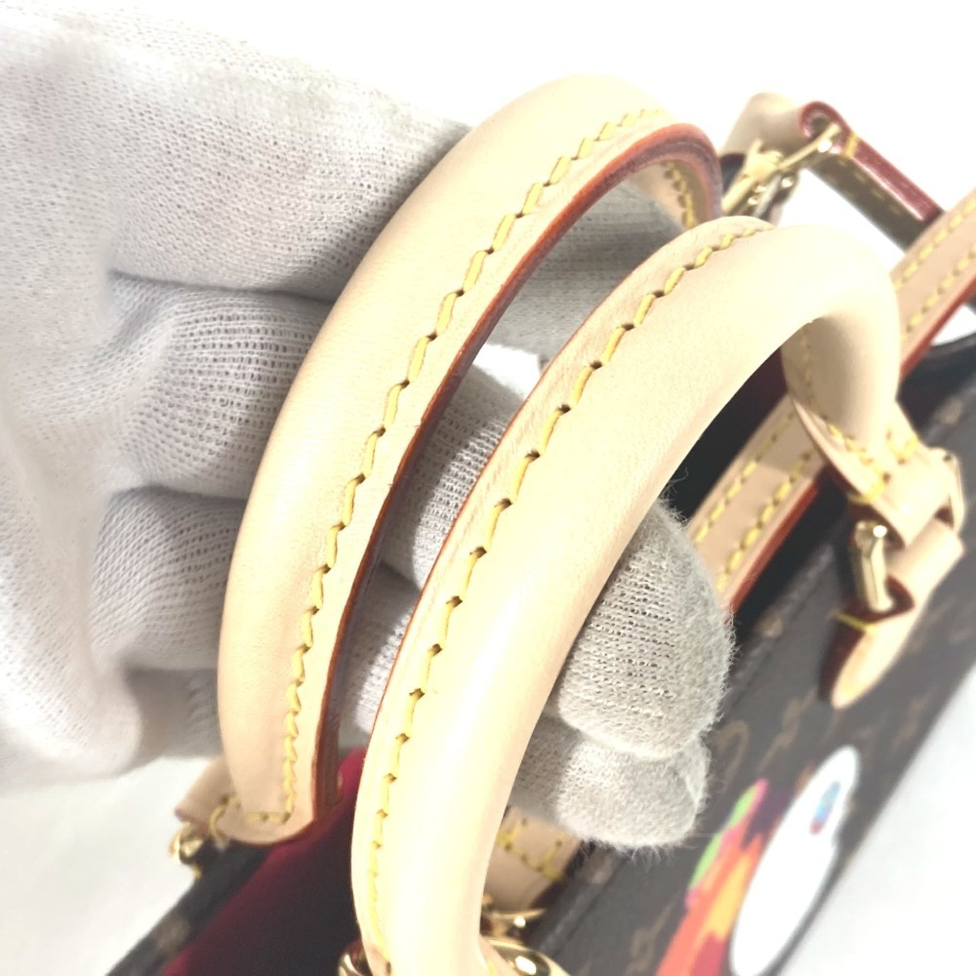 LOUIS VUITTON M13668 LV x TM On the Go BB Monogram Takashi Murakami Handbag Canvas Men's Women's Brown — New - Store Return