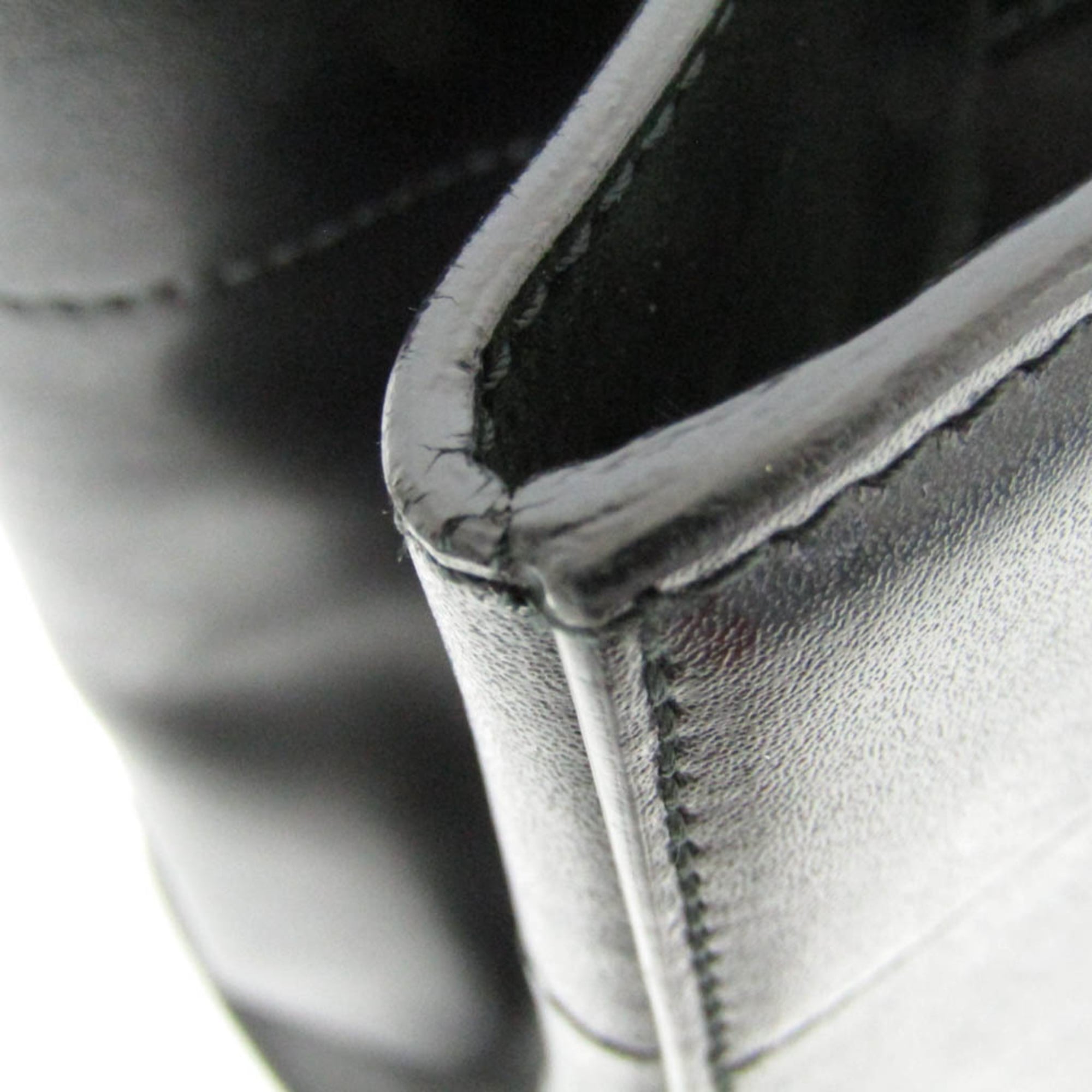 Salvatore Ferragamo Vara EZ-21 H500 Women's Leather Tote Bag Black