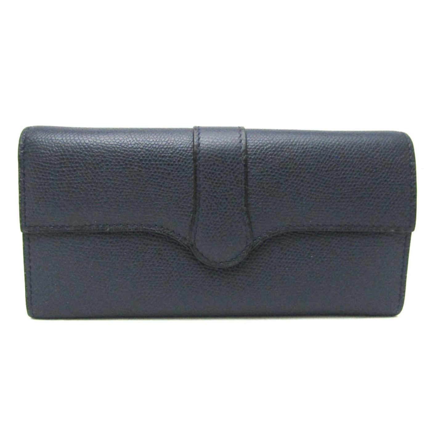 Valextra Punch Long Wallet With Coin Purse/3 Cards V9U14 Men,Women  Calfskin Long Wallet (bi-fold) Navy