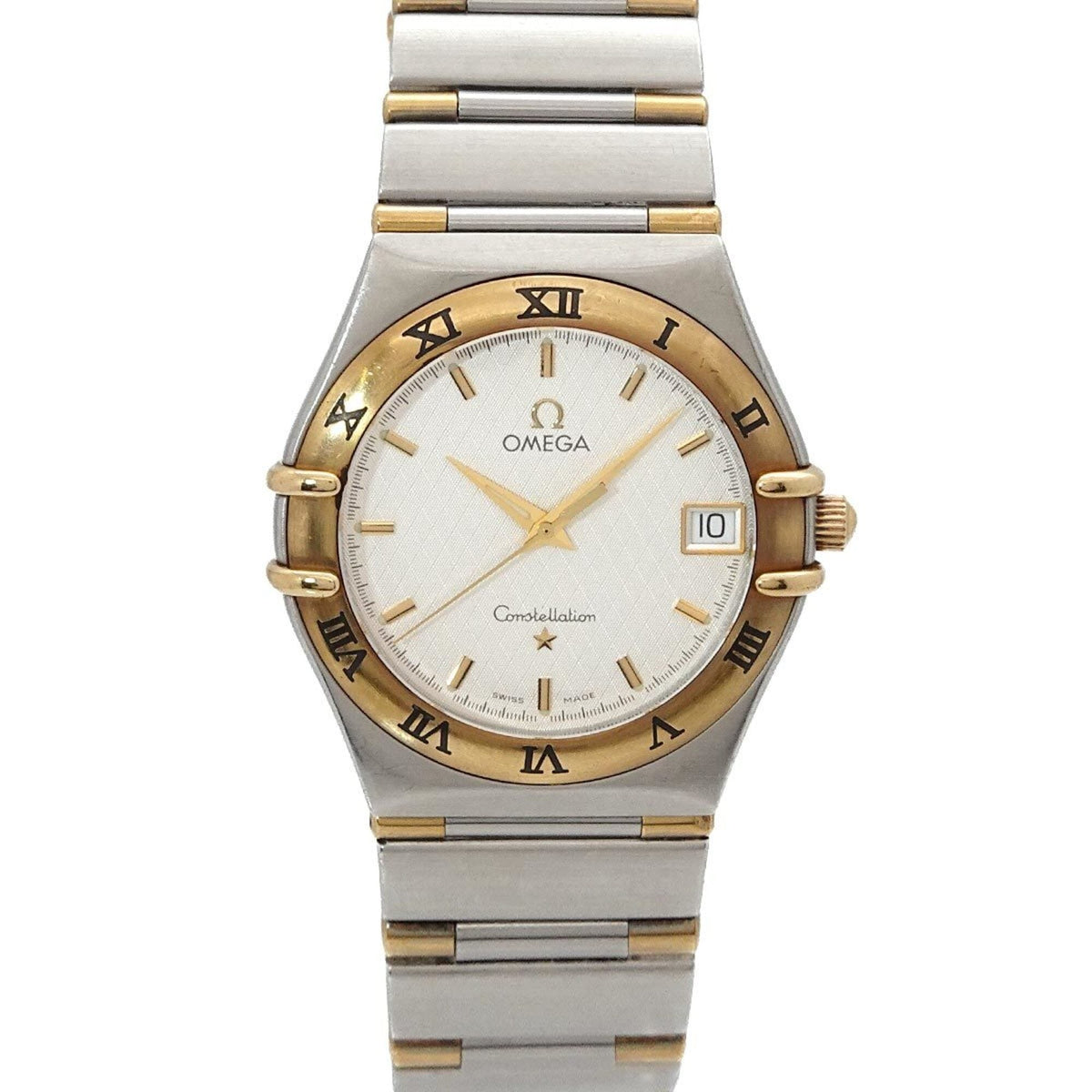 Omega Constellation 1312 30 Men's Watch, Date, Silver/YG Yellow Gold, Quartz Watch — Very Good