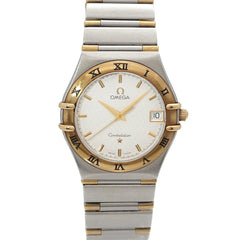 Omega Constellation 1312 30 Men's Watch, Date, Silver/YG Yellow Gold, Quartz Watch — Very Good