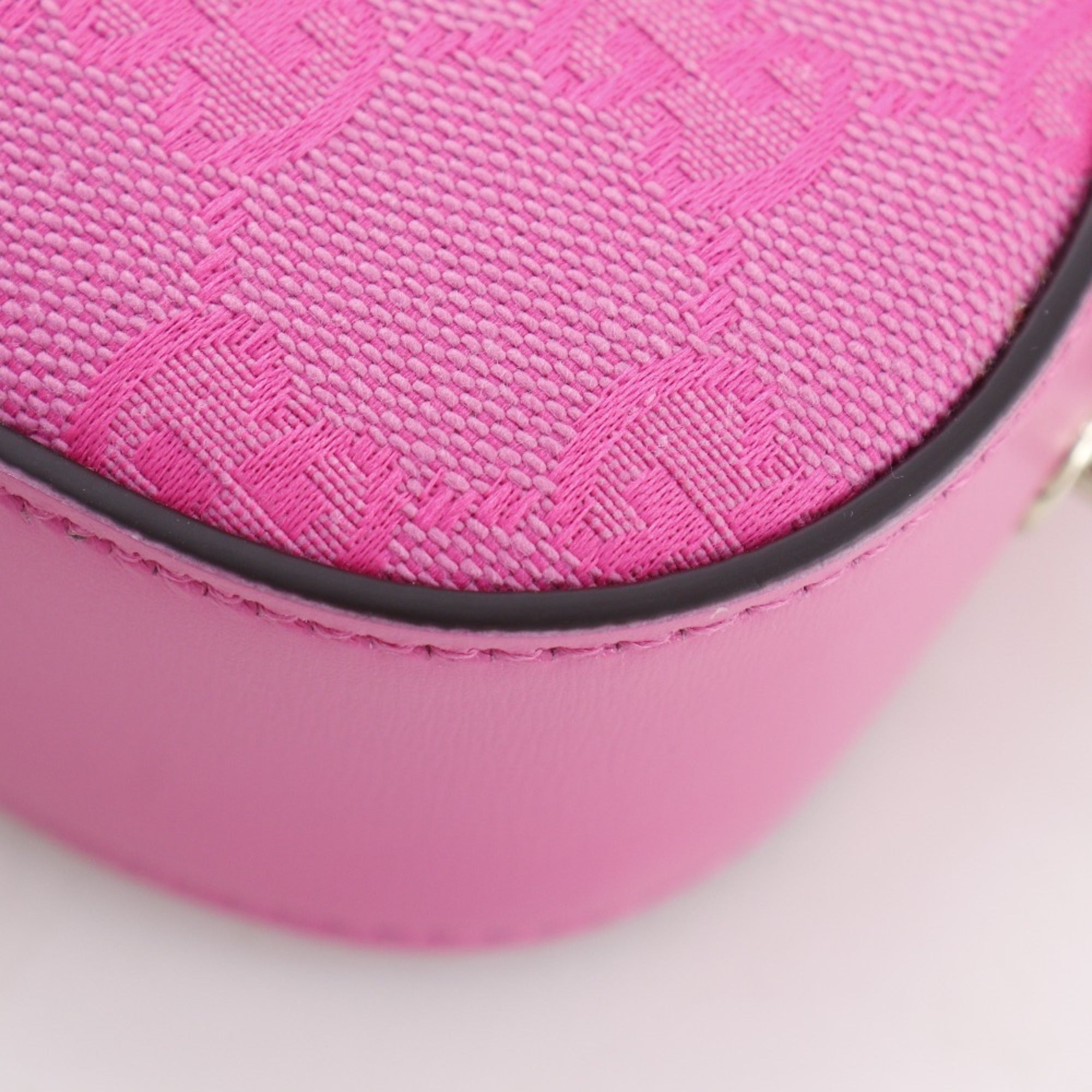 Gucci Moonside Mini Shoulder Bag 786035, GG Canvas, Pink, Zippered, Women's — Like New