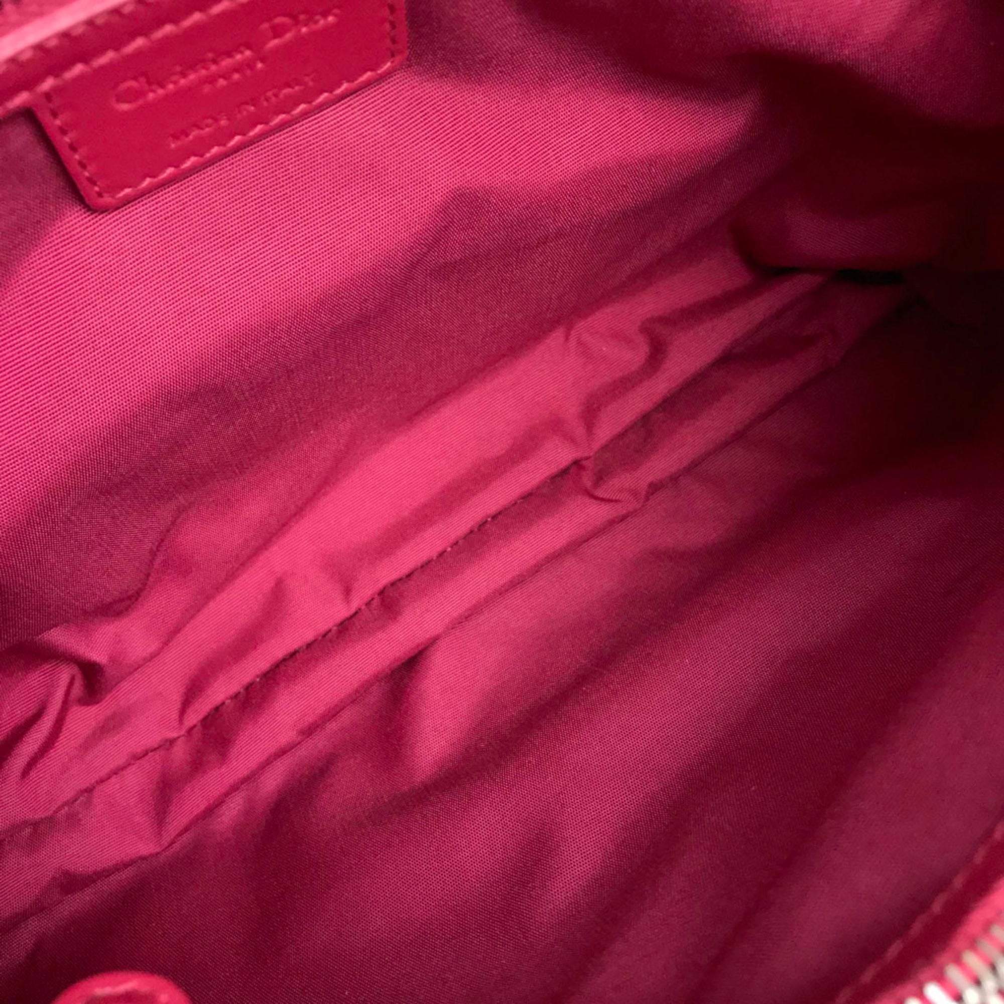 CHRISTIAN DIOR M0955PVR Cannage soft enamel Bag ChainShoulder Tote Bag Hand Bag Pink Based SilverHardware — Like New