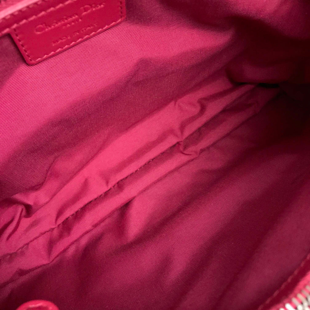 CHRISTIAN DIOR M0955PVR Cannage soft enamel Bag ChainShoulder Tote Bag Hand Bag Pink Based SilverHardware — Like New