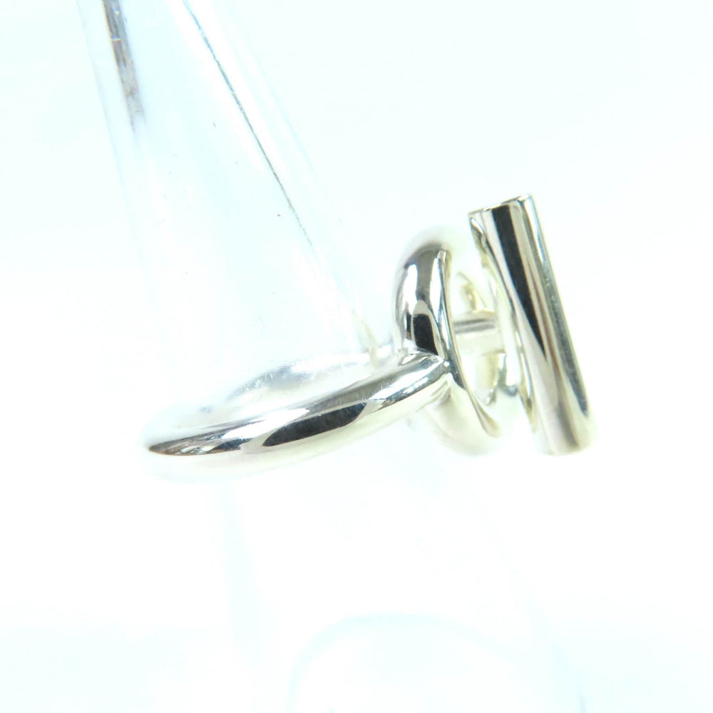 HERMES Echappé MM Ring, AG925 Silver, Size 50, Approximately Japanese Size, Includes Box, Made in Italy, Weight 9.8g, Women's — Like New