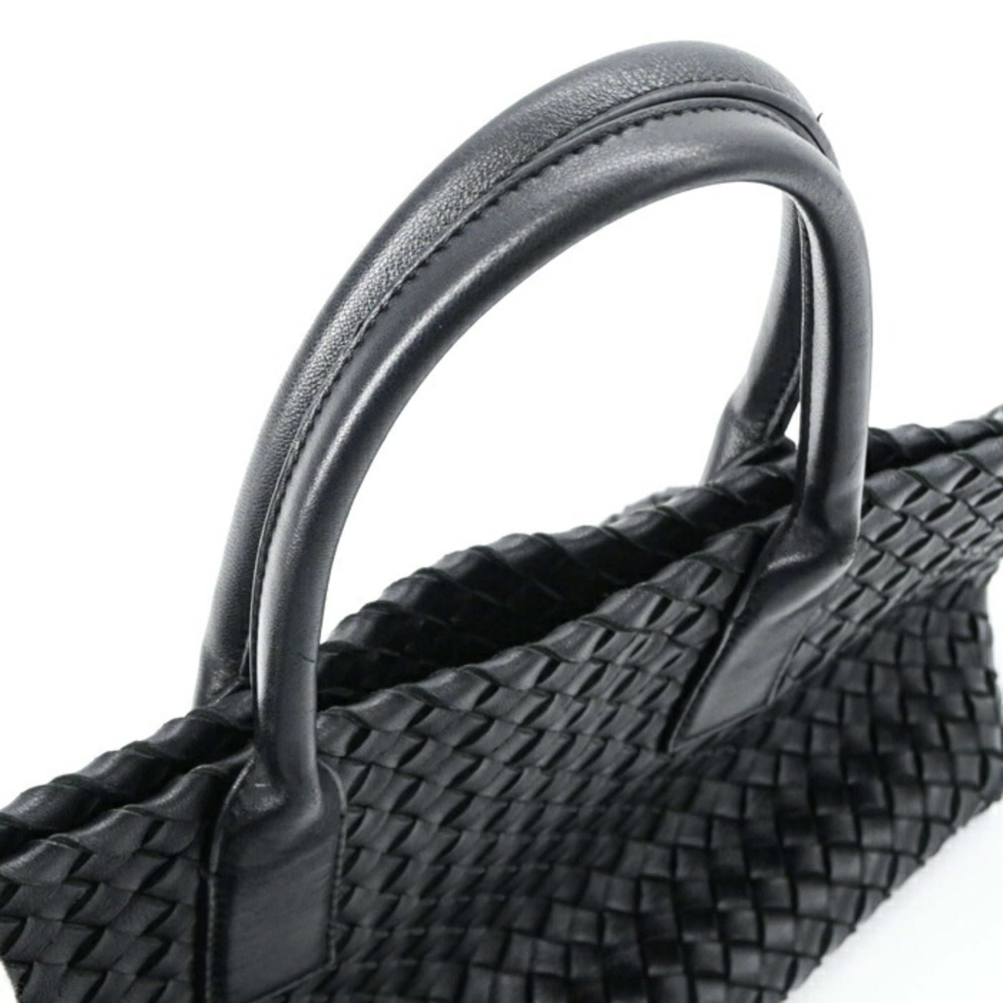 BOTTEGA VENETA Small Cabas Intrecciato Tote Bag, Black, 730297V1OW18425