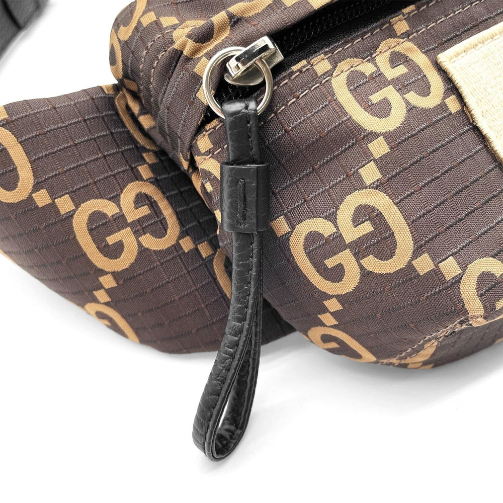 GUCCI GG Jacquard Ripstop Waist Bag Belt 767934 Nylon Brown Men's Women's — Like New