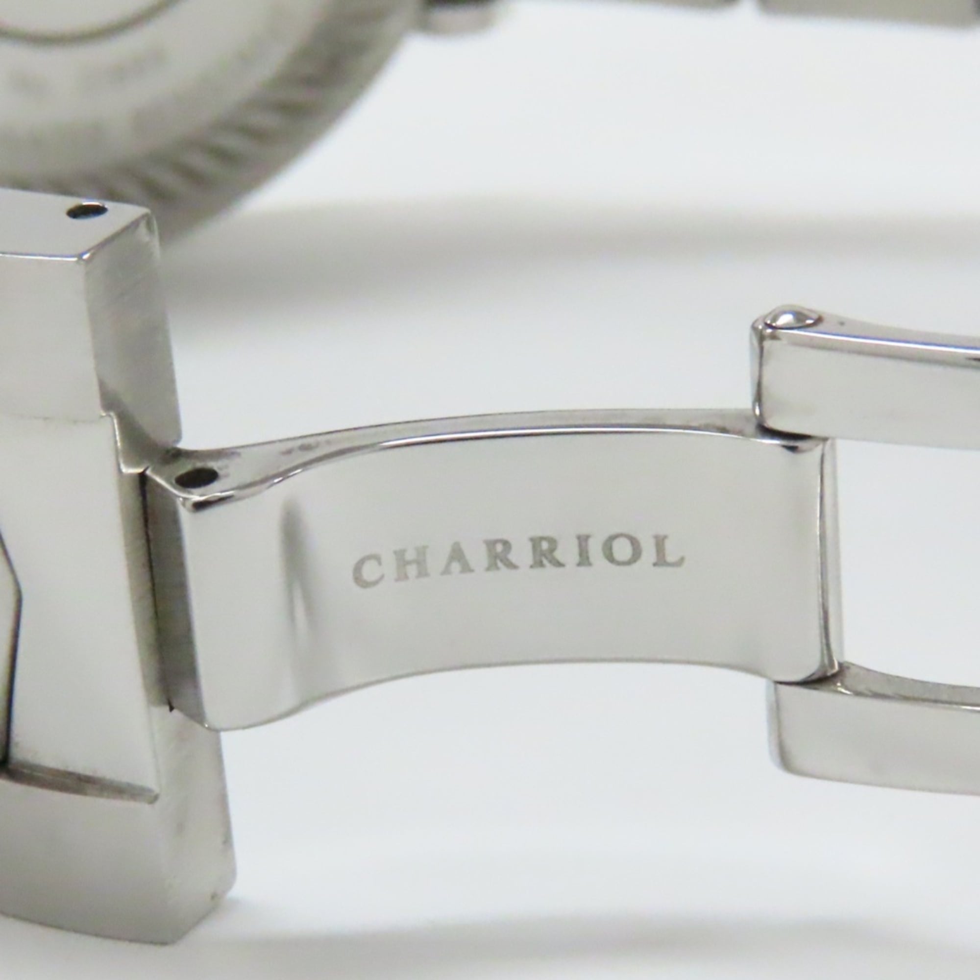 CHARRIOL Columbus CCR38D Stainless Steel Diamond Silver White Dial Men's Watch — Very Good