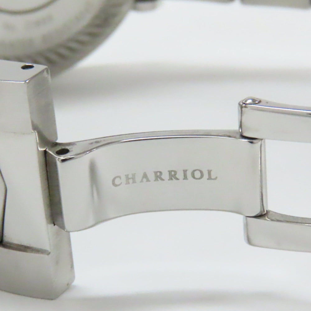 CHARRIOL Columbus CCR38D Stainless Steel Diamond Silver White Dial Men's Watch — Very Good