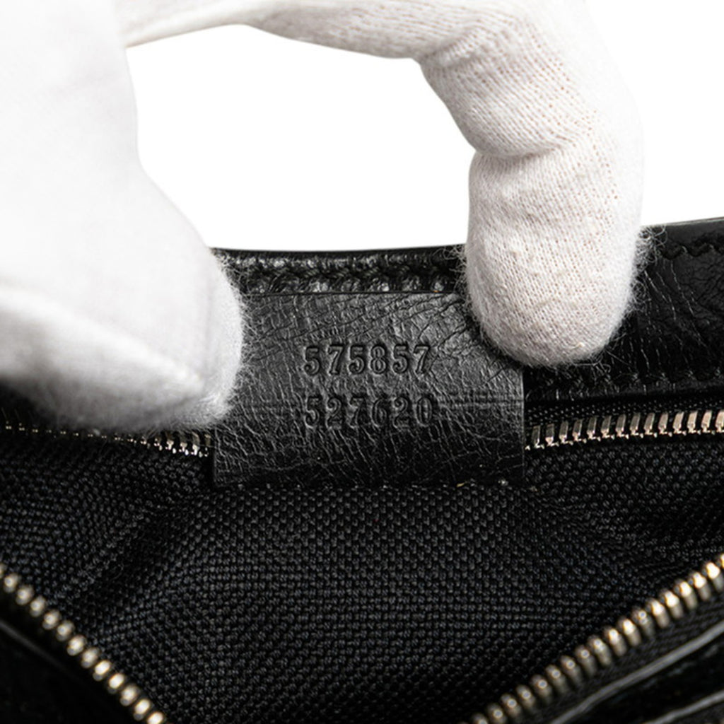 Gucci Interlocking G Waist Bag/Body Bag 575857 Black Leather Women's GUCCI