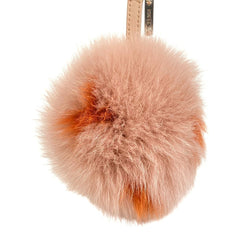 FENDI Pom-Pom Fur Charm, Pink, Women's — Like New