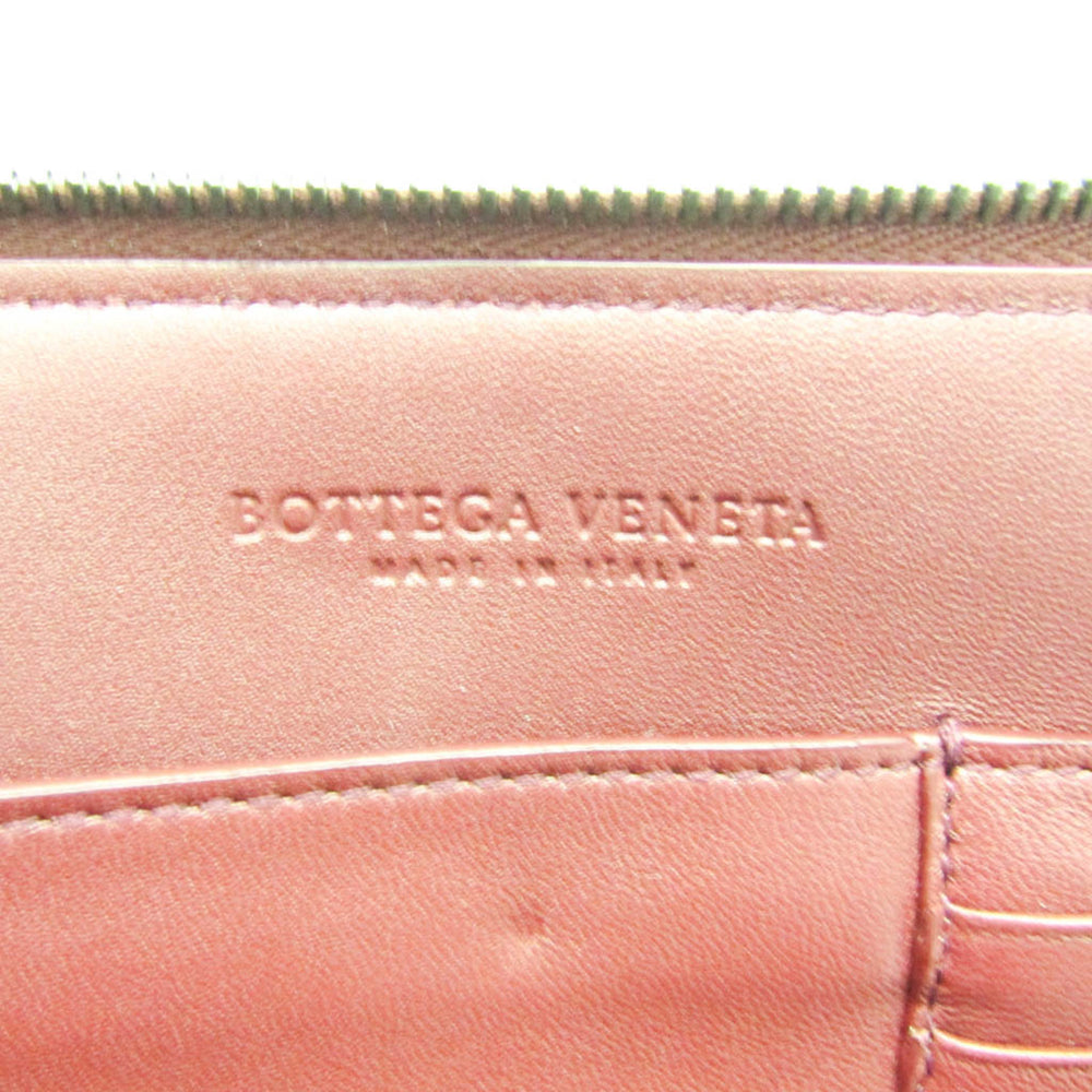 Bottega Veneta Intrecciato 493190 Men,Women Leather Clutch Bag Wine — Like New