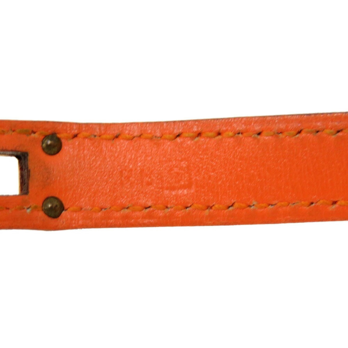 Hermes Kelly Double Tour Swift Orange G Stamped Bracelet 0902 HERMES