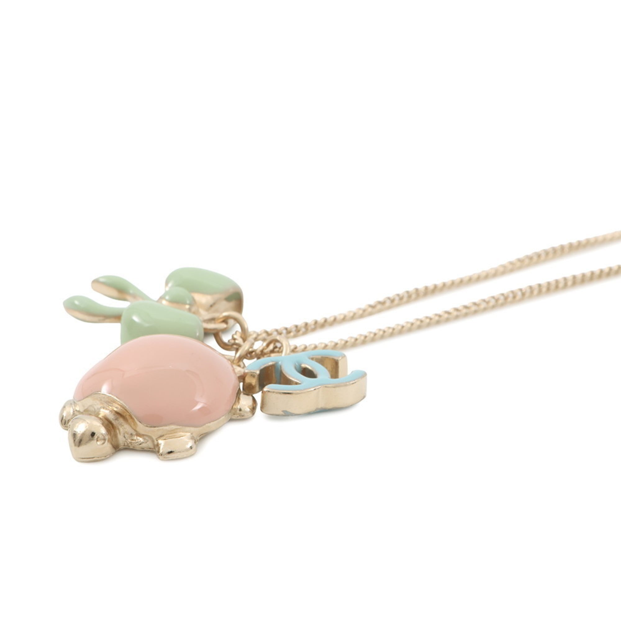 Chanel Coco Mark Turtle Ribbon Necklace CHANEL