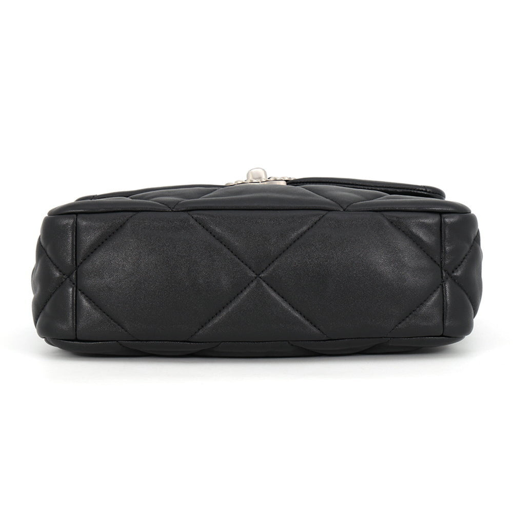 Chanel Chain Shoulder Bag CHANEL19 Flap Coco Mark Lambskin AS1160 CHANEL Black 19 Handbag Women's — Like New