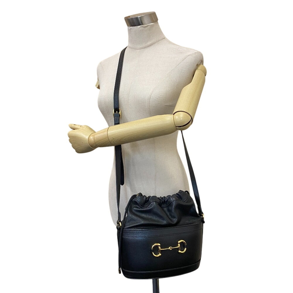 GUCCI 602118 Horsebit 1955 Shoulder Bag, Black — Like New