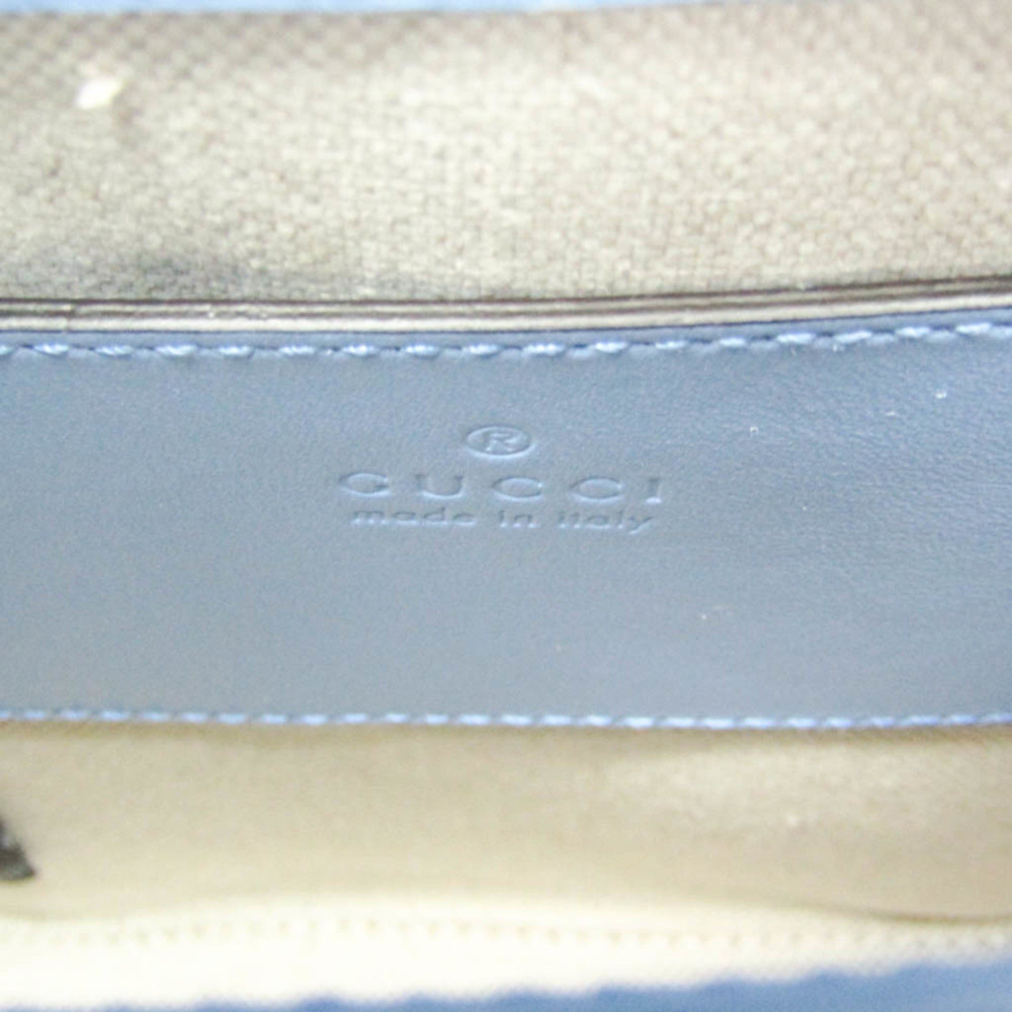 Gucci Bamboo 702106 Women's Leather Backpack,Handbag,Shoulder Bag Blue — Like New
