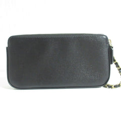 CHANEL Deauville Caviar Skin Wallet Chain Shoulder Bag Black Women's — Like New
