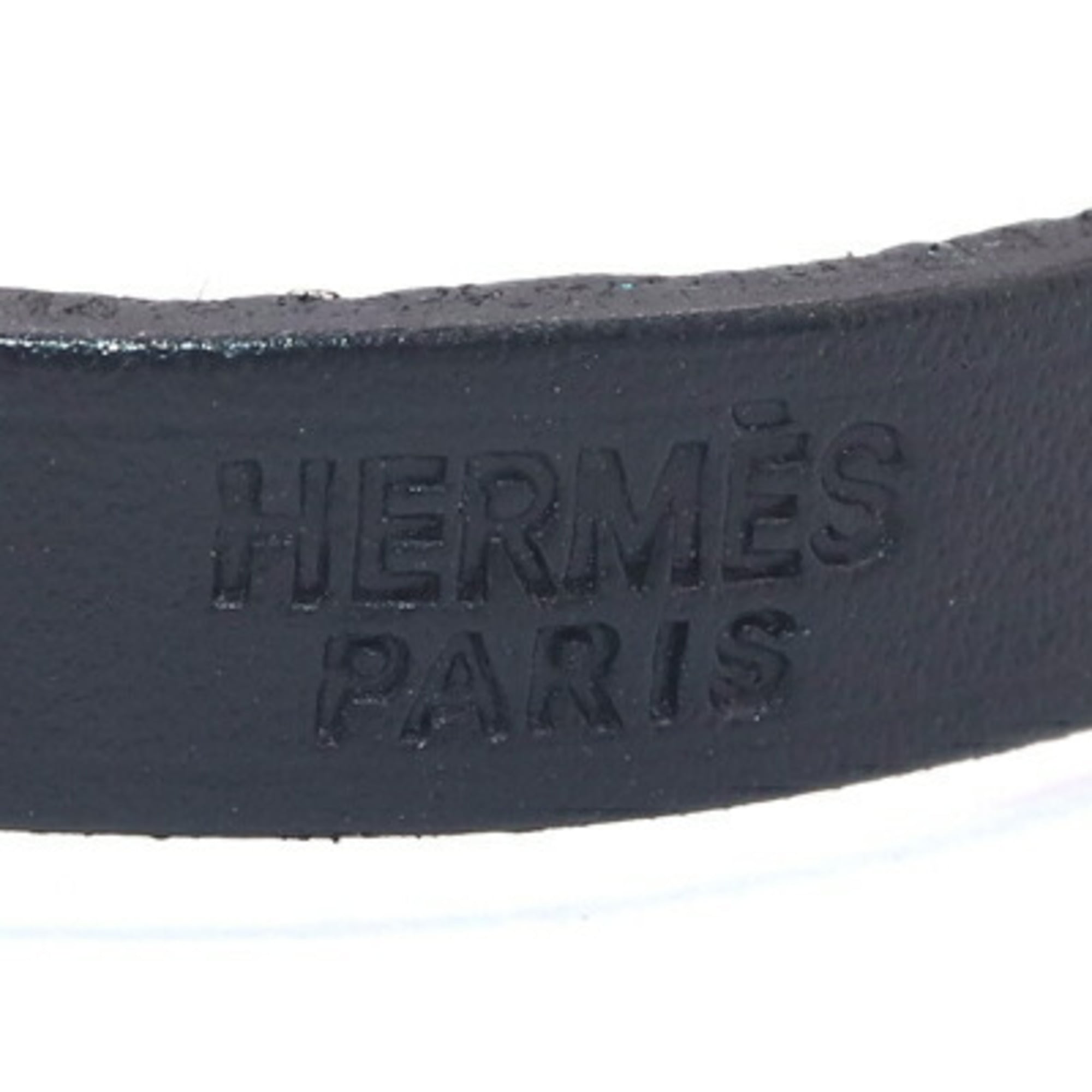 Hermès Api III Bracelet, Black Leather, G Stamp, Manufactured in 2003, Bangle, Women's/Men's, HERMES