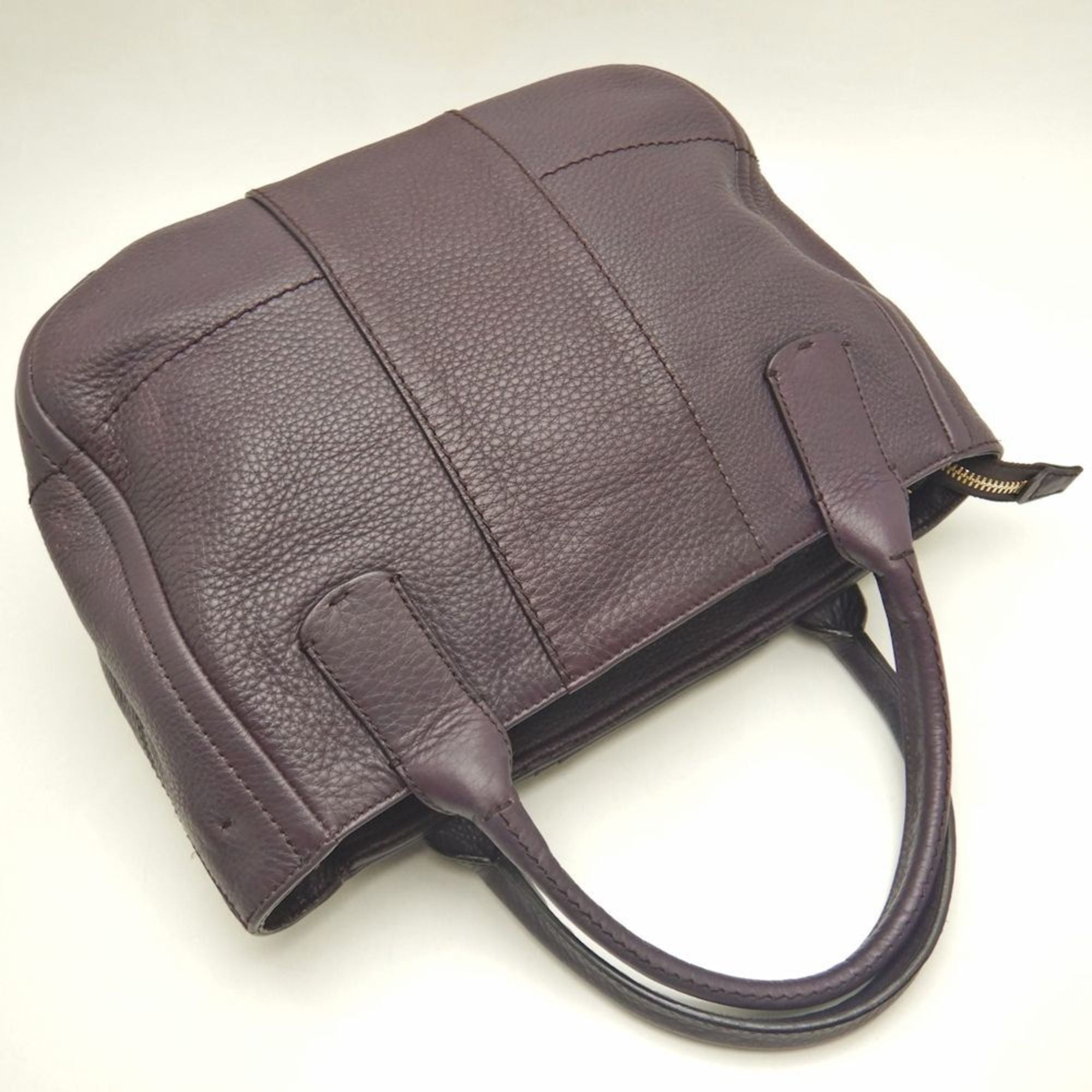 Salvatore Ferragamo Gancini Hobo Bag AB-21D685, Purple Leather Handbag, Women's, 253439