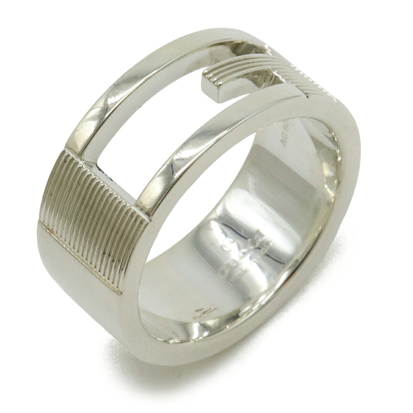 GUCCI Branded G Ring, Silver (Ag925, SV925), #11, Japanese Size (Approx. 10.5)