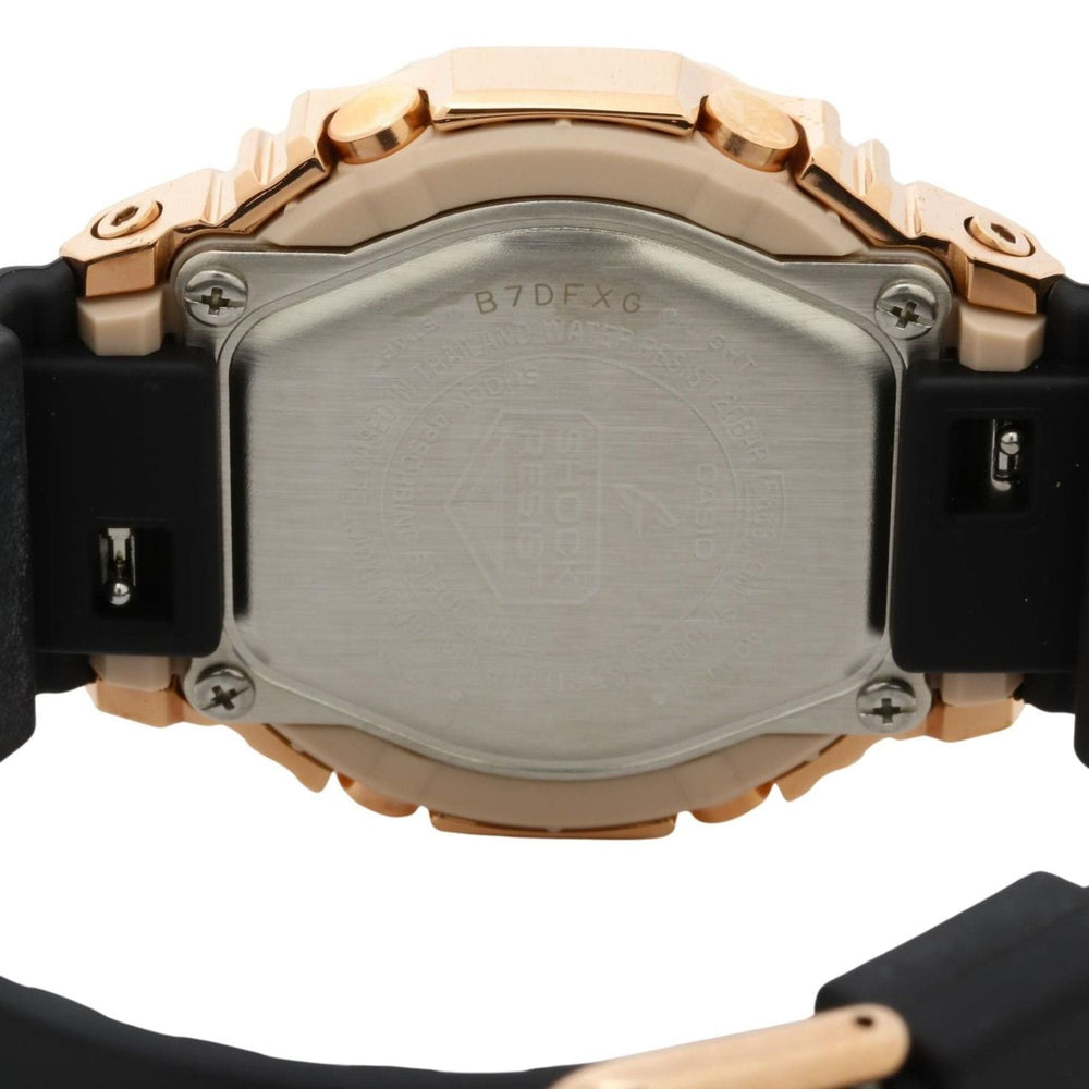CASIO GSHOCK ANALOG DIGITAL WOMEN WATCH GMS2100PG1A4JF Pink Gold Black Resin/SS Women's Analog-Digi — New - Store Return